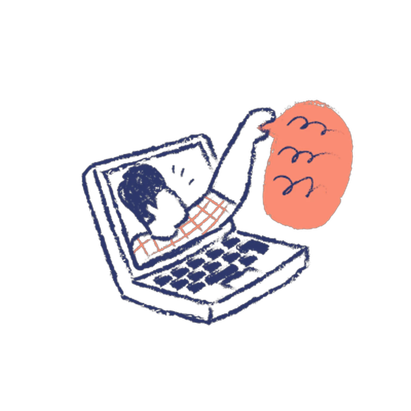 Illustration of a Philippines-based assistant managing customer conversations